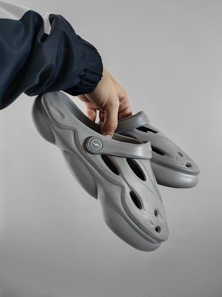 Чоловічі сірі крокси Adidas Yeezy Slider Style Grey x Їзі Слайдер 40 ALL12474 фото