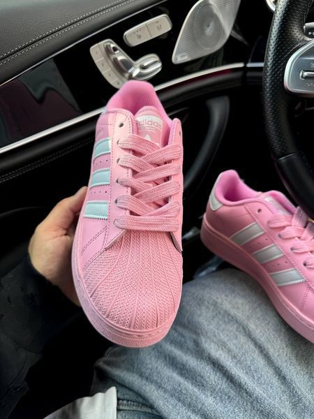 Жіночі рожеві кросівки Adidas Superstar Platform Pink White х Адідас Суперстар 36 ALL17609 фото
