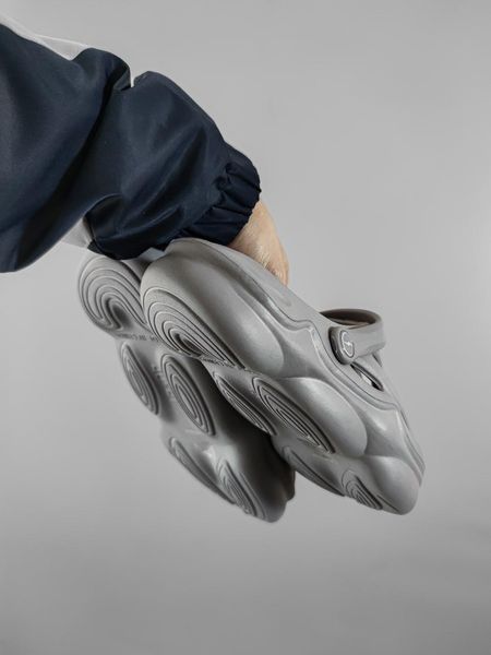 Чоловічі сірі крокси Adidas Yeezy Slider Style Grey x Їзі Слайдер 40 ALL12474 фото