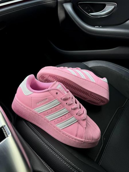 Жіночі рожеві кросівки Adidas Superstar Platform Pink White х Адідас Суперстар 36 ALL17609 фото