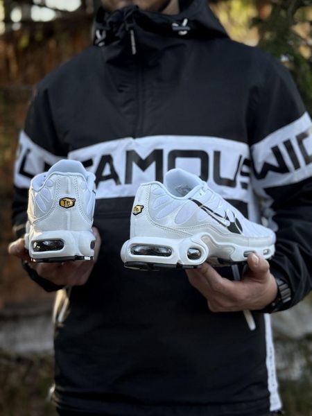 Чоловічі білі кросівки Nike Air Max TN Plus Black Grey Black х Ейр Макс ТН 42 ALL17702 фото