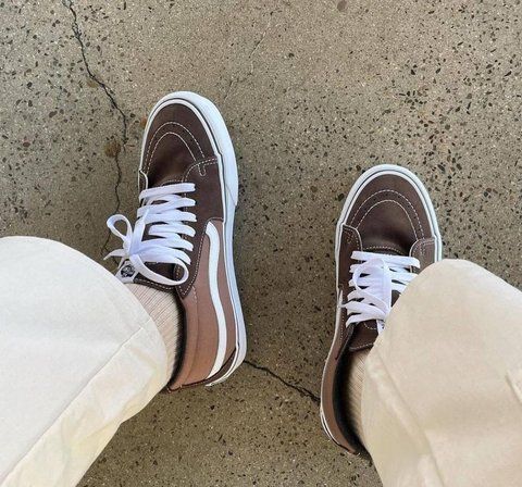 Коричневі кеди Vans Old Skool SK8 Mid Brown White х Ванс 41 ALL14356 фото