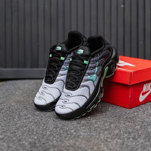 Чоловічі чорні кросівки Nike Air Max TN Black Grey Green х Ейр Макс ТН 40 ALL20200 фото