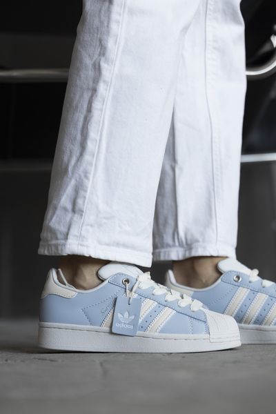 Жіночі блакитні кросівки Adidas Superstar Blue White х Суперстар 38 ALL22262 фото