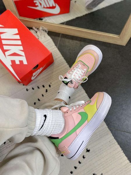 Рожеві шкіряні кросівки Найк Ейр Форс жіночі Nike Air Force Shadow Arctic Punch 36 ALL06737W фото