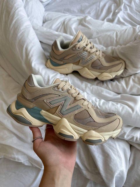 Замшеві бежеві кросівки New Balance 9060 Ivory Cream Pink Sand х Нью Беланс 36 ALL11331 фото