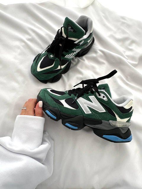 Замшеві зелені кросівки New Balance 9060 Forest Green х Нью Беланс 36 ALL13004 фото