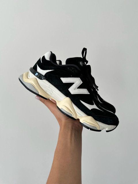 Замшеві чорні кросівки New Balance 9060 Black White х Нью Беланс 36 ALL11332 фото