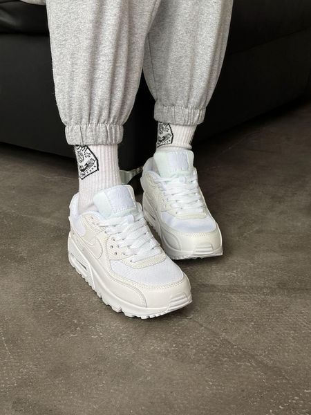 Білі кросівки Найк Ейр Макс 90 унісекс Nike Air Max 90 White 36 ALL01113W фото
