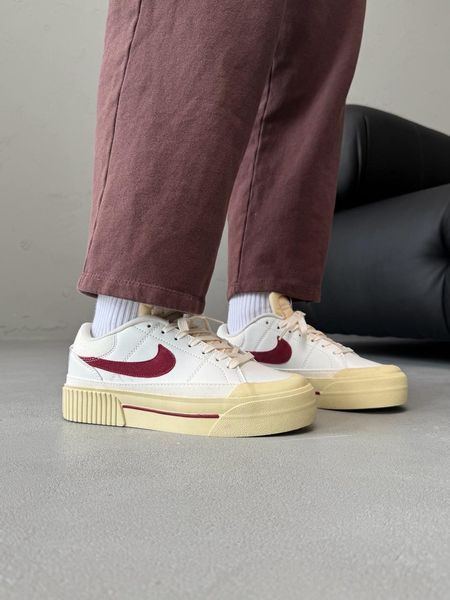 Жіночі кросівки Nike Court Legacy Lift Beige Bordo х Корт 36 ALL13756 фото