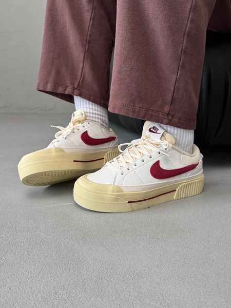 Жіночі кросівки Nike Court Legacy Lift Beige Bordo х Корт 36 ALL13756 фото