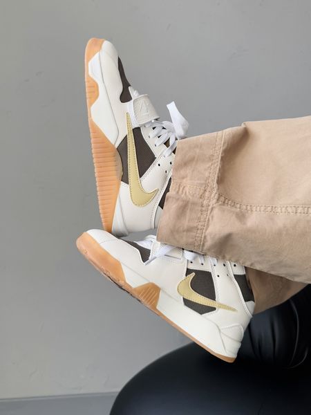 Білі кросівки унісекс Nike Air Jordan Cut The Check Travis Scott White Brown х Джордан 36 ALL14359 фото