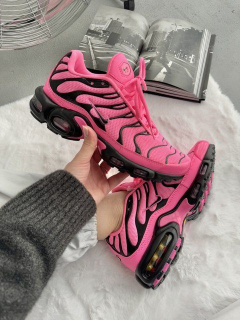 Жіночі рожеві кросівки Nike Air Max TN Neon Pink Black х Ейр Макс ТН 37 ALL20142 фото