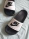 Чорно-білі шльопанці Найк Бенассі унісекс Nike Benassi Black logo black 41 ALL04396W фото 6