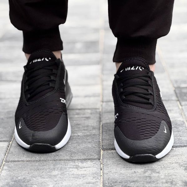 Чорні чоловічі кросівки Nike Air Max 270 Black White х Ейр Макс 40 ALL11497 фото