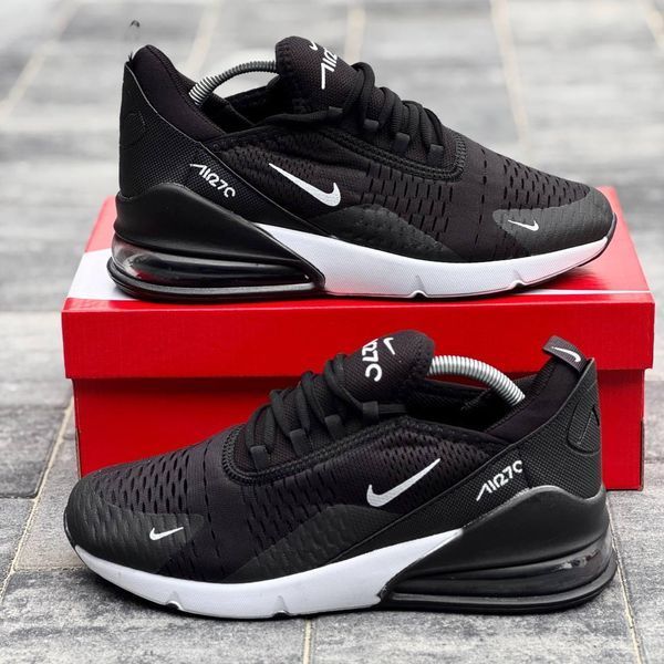 Чорні чоловічі кросівки Nike Air Max 270 Black White х Ейр Макс 40 ALL11497 фото