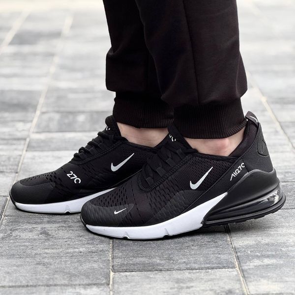 Чорні чоловічі кросівки Nike Air Max 270 Black White х Ейр Макс 40 ALL11497 фото