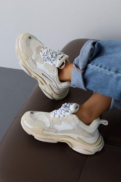 Жіночі білі кросівки Баленсіага Трипл C Balenciaga Triple S White 36 ALL03328W фото