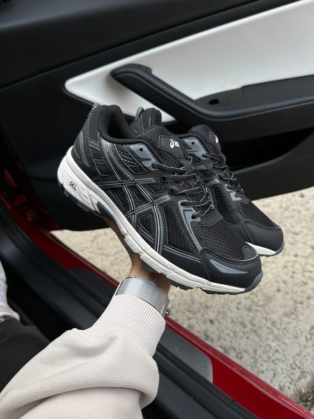 Чорні кросівки унісекс Asics Gel Venture 6 Black Grey Beige х Ассікс 37 ALL12870 фото