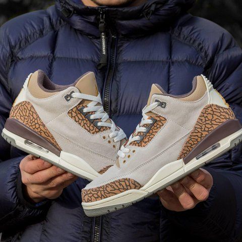Бежеві кросівки унісекс Nike Air Jordan 3 Suede Beige Brown х Джордан 37 ALL14139 фото