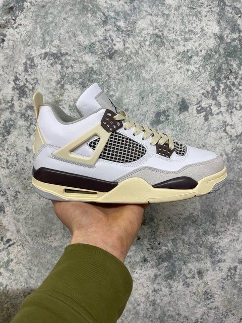 Бежеві кросівки унісекс джордан 4 Jordan 4 Ma Maniere Beige Brown 36 ALL09760W фото