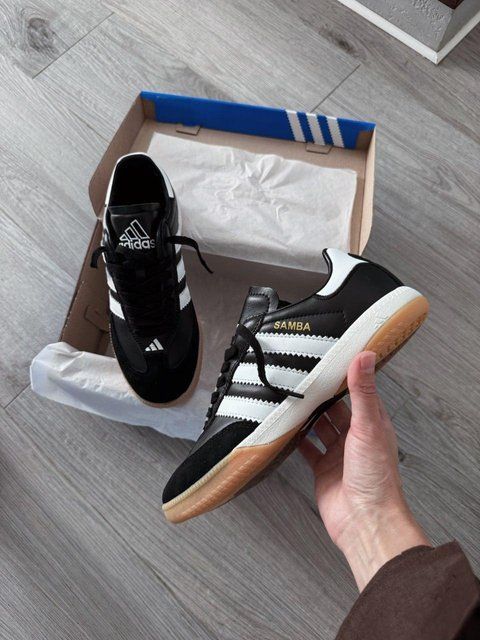 Чорні чоловічі кросівки Adidas Samba Millennium Black White Gum x Самба 41 ALL17533 фото