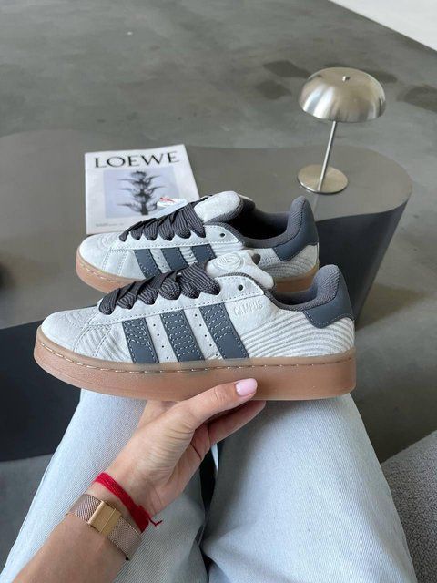 Сірі замшеві кросівки Adidas Campus Grey Gum x Адідас Кампус 37 ALL17774 фото