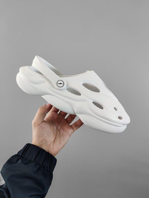 Чоловічі білі крокси Adidas Yeezy Slider Style White x Їзі Слайдер 40 ALL12476 фото