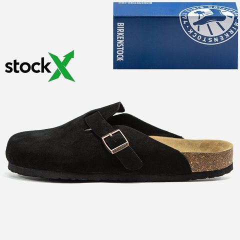 Чоловічі чорні шльопанці Birkenstock Boston Black x Біркеншток 41 ALL20697 фото