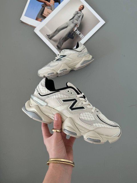 Бежеві кросівки New Balance 9060 Cream Black Silver х Нью Беланс 36 ALL13683 фото