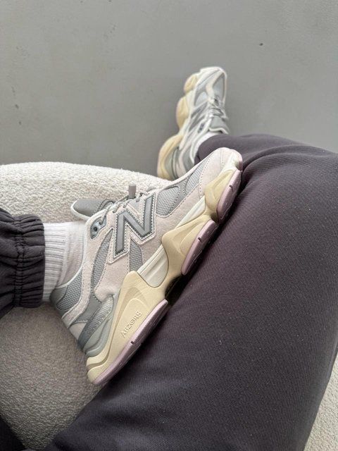 Замшеві бежеві кросівки New Balance 9060 Casual Grey х Нью Беланс 36 ALL14884 фото