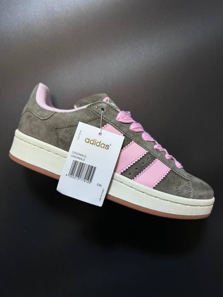 Жіночі сірі кросівки замшеві Adidas Campus Grey Pink x Адидас Кампус 36 ALL20426 фото