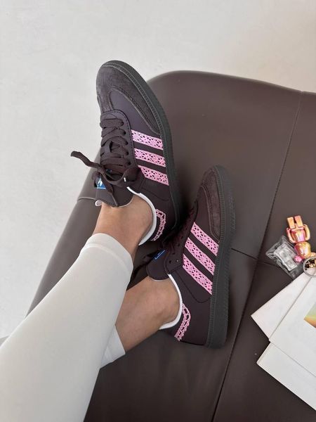 Жіночі коричневі кросівки Adidas Samba Brown Pink x Самба 36 ALL20968 фото