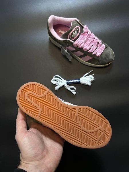Жіночі сірі кросівки замшеві Adidas Campus Grey Pink x Адидас Кампус 36 ALL20426 фото