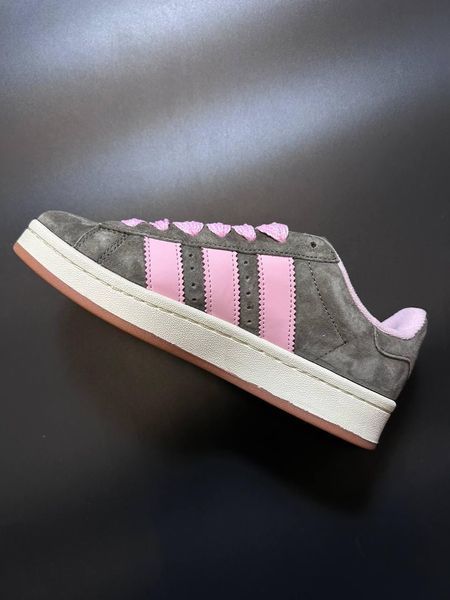 Жіночі сірі кросівки замшеві Adidas Campus Grey Pink x Адидас Кампус 36 ALL20426 фото