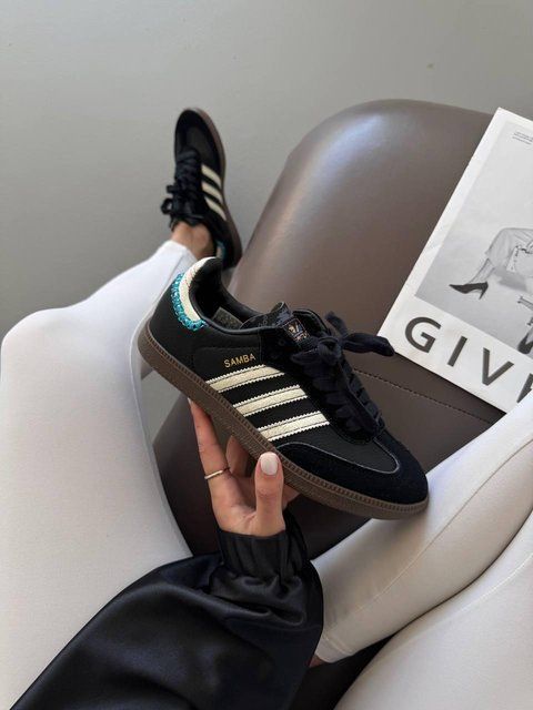 Жіночі чорні кросівки Adidas Samba Feifei Ruan Black x Самба 37 ALL20939 фото
