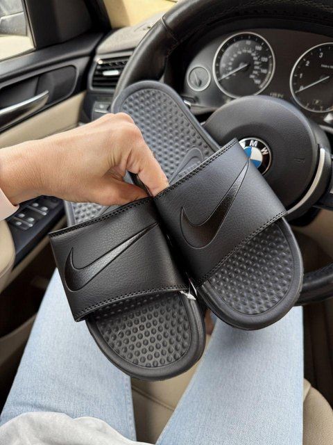 Чоловічі чорні шльопанці, капці Nike Slippers Black х Найк 42 ALL22094 фото