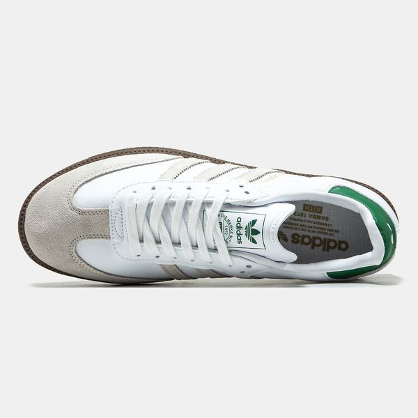 Білі шкіряні кросівки Adidas Samba Kith White Green x Адідас Самба 38 ALL12842 фото
