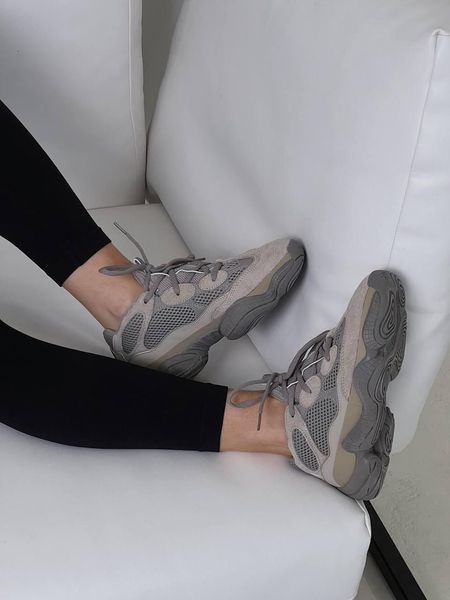 Сірі замшеві кросівки Адідас Їзі Буст 500 унісекс Adidas Yeezy Boost 500 Ash Grey 36 ALL08041W фото