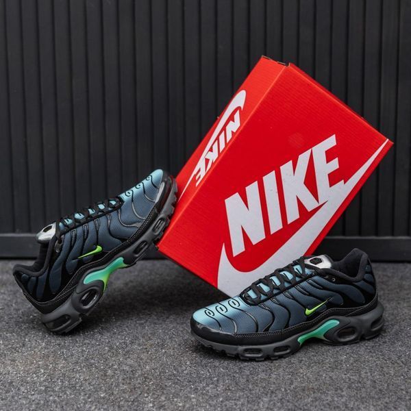 Чорні кросівки унісекс Nike Air Max TN Blue Black Green х Ейр Макс 40 ALL20201 фото