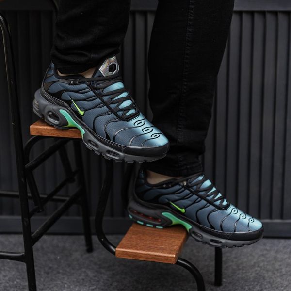 Чорні кросівки унісекс Nike Air Max TN Blue Black Green х Ейр Макс 40 ALL20201 фото