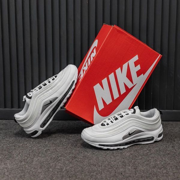 Білі кросівки унісекс Nike Air Max 97 White Silver Black х Ейр Макс 37 ALL24145 фото