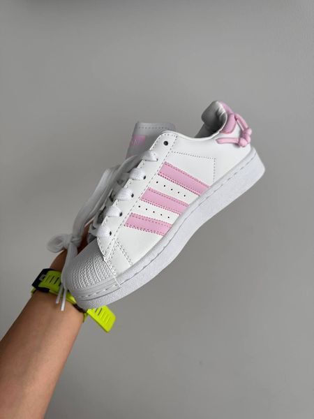 Жіночі білі кросівки Adidas Superstar White Pink Knotted Rope х Адідас Суперстар 36 ALL16559 фото