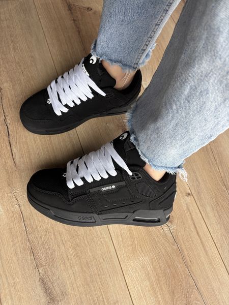 Чорні кросівки унісекс Osiris Peril Black White Laces х Озіріс 36 ALL23886 фото