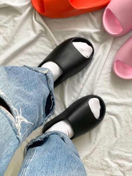 Чорні капці Адідас Їзі Слайд Без Лого Унісекс Adidas Yeezy Slide Black No Logo 36 ALL08640W фото