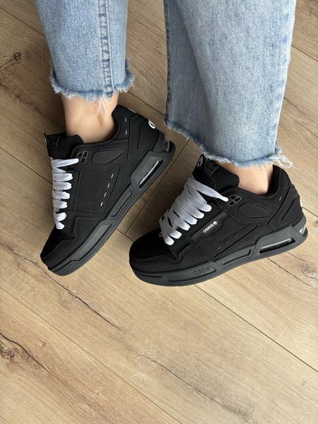 Чорні кросівки унісекс Osiris Peril Black White Laces х Озіріс 36 ALL23886 фото