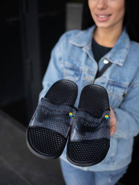 Чорні шльопанці Найк Сліпперс унісекс Nike Slippers Black 37 ALL04417W фото