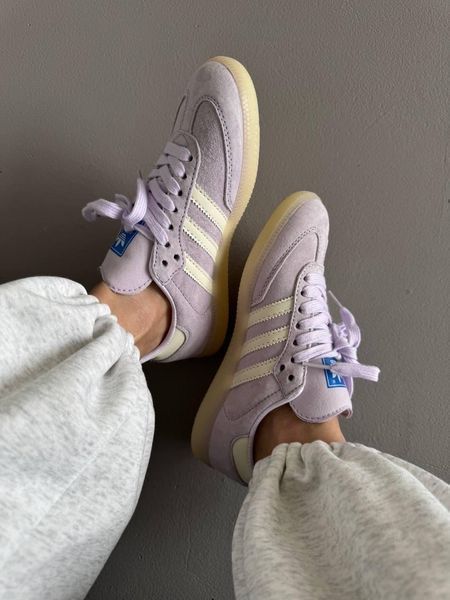 Жіночі фіолетові кросівки Adidas Samba Lilac Suede Purple White x Самба 36 ALL17787 фото