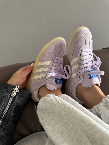 Жіночі фіолетові кросівки Adidas Samba Lilac Suede Purple White x Самба 36 ALL17787 фото