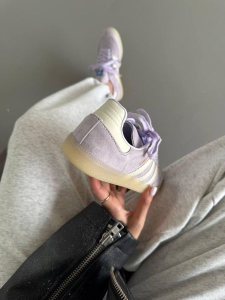 Жіночі фіолетові кросівки Adidas Samba Lilac Suede Purple White x Самба 36 ALL17787 фото